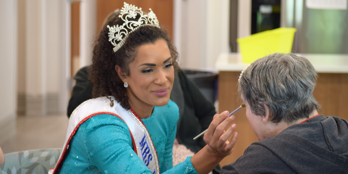 Miss Utah doing make up for our clients