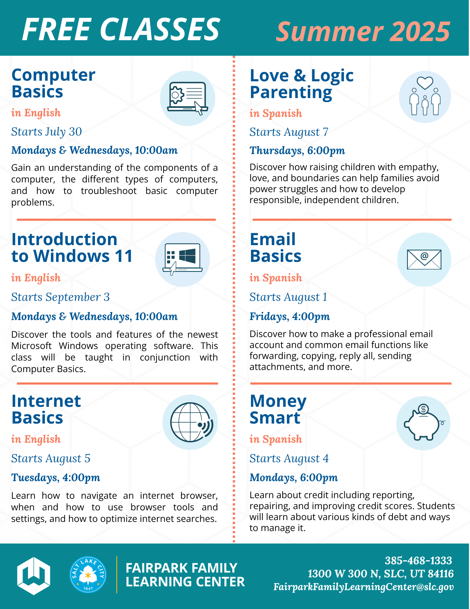 FAIRPARK Summer 2025 classes eng