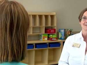 Jennifer Nuttall speaking to Deanie Wimmer about the struggles of child care in Utah.