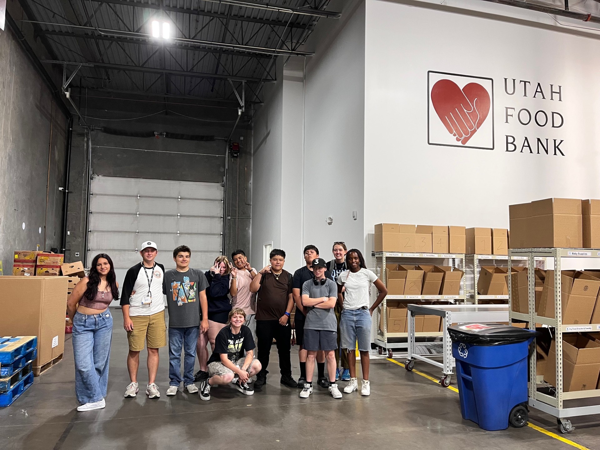 SOAR teens at Utah Food Bank