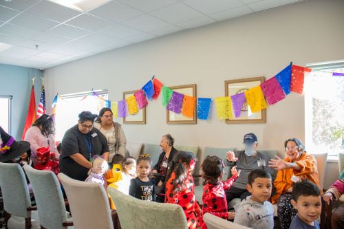 intergenerational Halloween parade