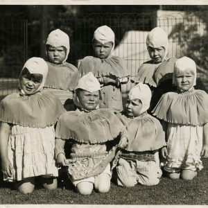 Children dressed as birds