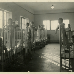 Children in cribs