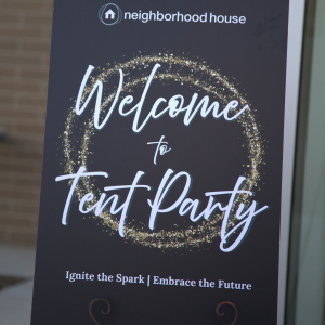 Tent Party 2025 Sign 
